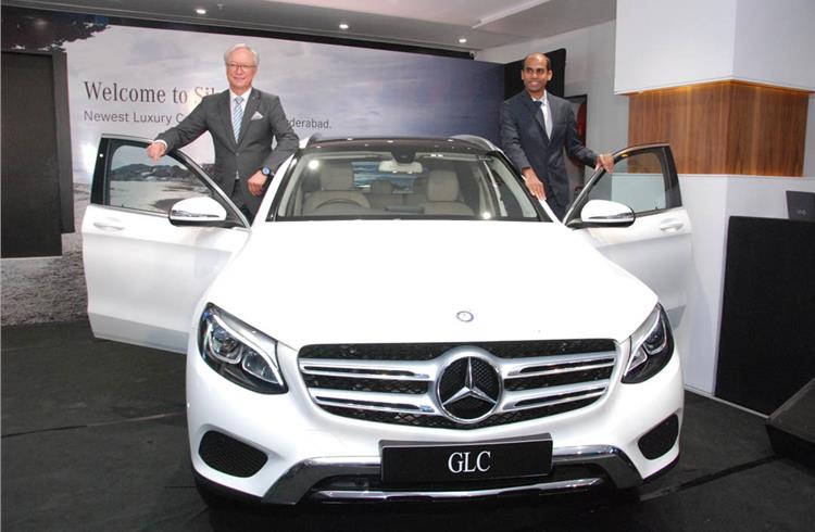 L-R: Roland Folger, MD and CEO, Mercedes-Benz India, and Amith Reddy, principal owner of the new dealership in Hyderabad –Silver Star.