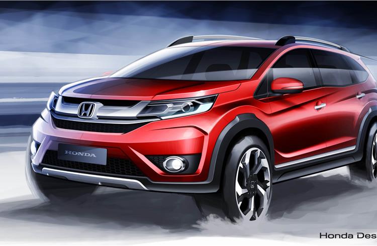 The BR-V holds many cues for Honda's upcoming compact SUV for India, which is expected here in 2016.