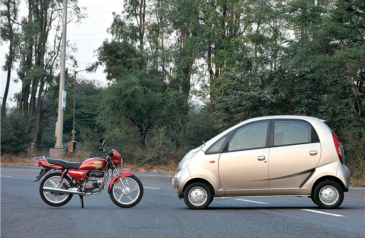 Hero Honda and Tata Motors took up the gauntlet oif offering the most affordable set of wheels.
