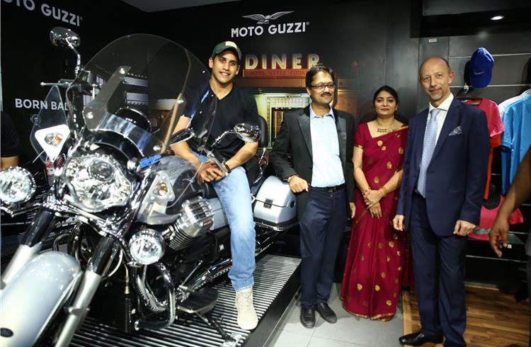 Stefano Pelle, managing director and CEO, Piaggio Vehicles (far right) at the inauguration of the new Motoplex store.