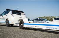 Driverless towing system improves production efficiency at Nissan's Oppama plant