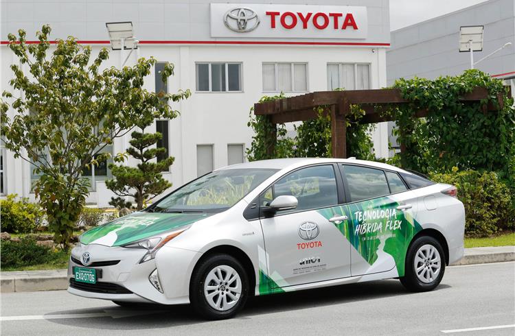 Toyota debuts world-first flexible fuel hybrid prototype in Brazil
