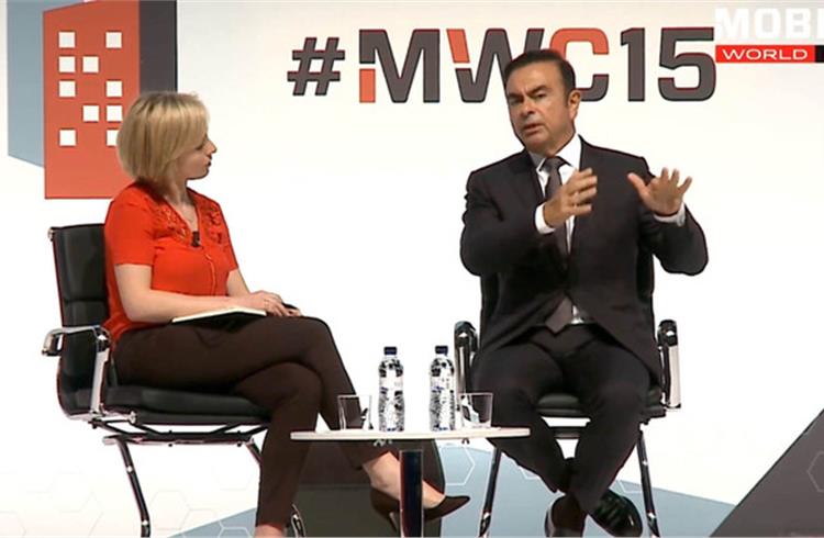 Carlos Ghosn's first appearance on the Mobile World Congress