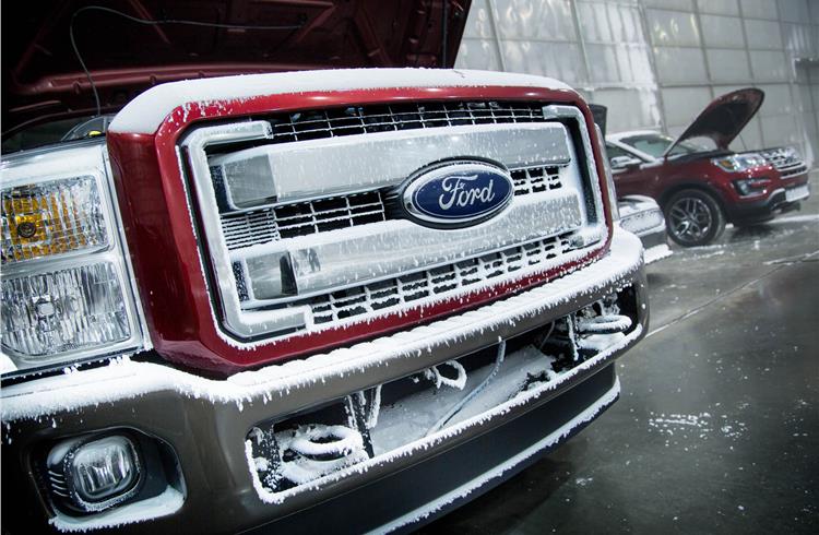 Ford goes cold-weather testing at US Air Force base