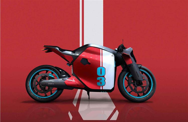 An electric bike concept by Ultraviolette Automotive.