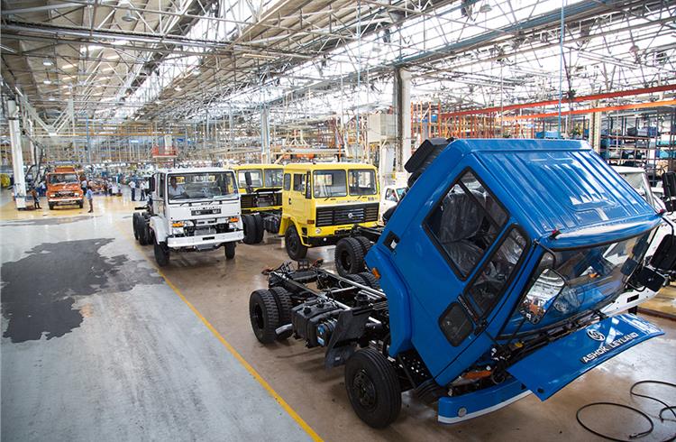 Three assembly lines for LCVs, ICVs and M&HCVs with capacities of 56,000 M&HCVs and 65,000 LLCVs. The plant currently is currently doing two shifts.