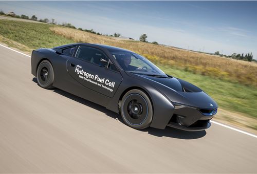 BMW's secret hydrogen fuel cell-powered i8 research vehicle revealed