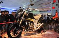 Mahindra previewed the Mojo at the Auto Expo 2014 in New Delhi.