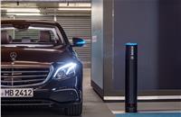 Driverless parking in real-life traffic: World premiere in the multi-storey car park of the Mercedes-Benz Museum.