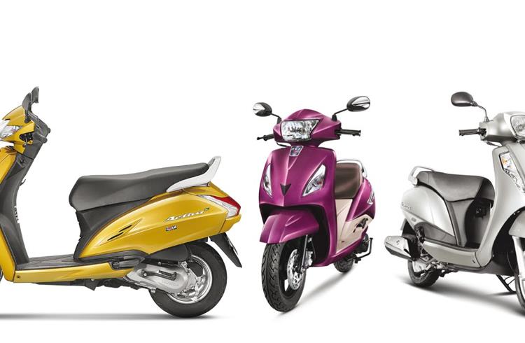 Honda Activa sold 247,377 units (or 8,834 units a day); TVS Jupiter went home to  63,534 buyers; Suzuki Access 125 sold 39,061 units.
