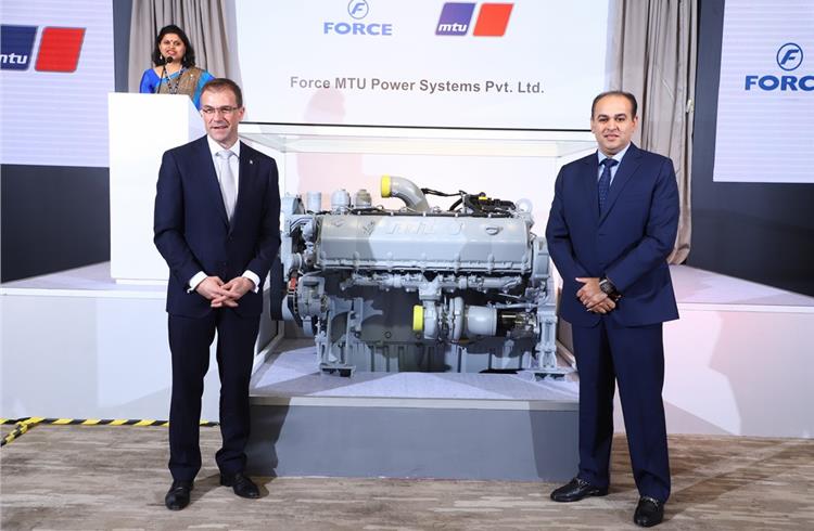 L-R: Andreas Schell, president and CEO, Rolls-Royce Power Systems and Prasan Firodia, managing director, Force Motors, at the announcement of the Joint Venture.