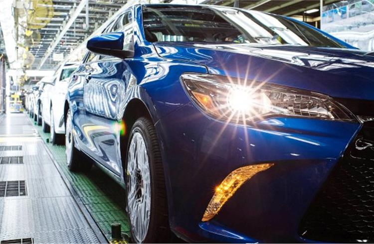 Camry, America’s best-selling car, rolls off the line at the Toyota Motor Manufacturing Kentucky plant, which celebrated its 30th anniversary in 2016.