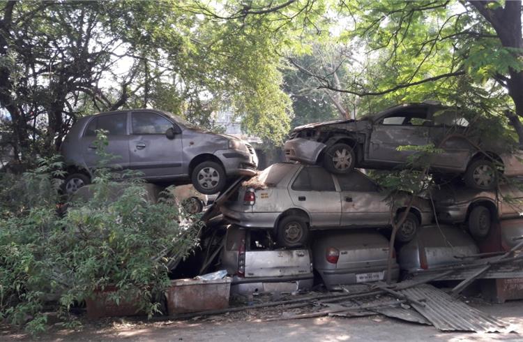 Around 70,000 to 90,000 vehicles are scrapped every year in India. (Photo: Sumantra B Barooah)