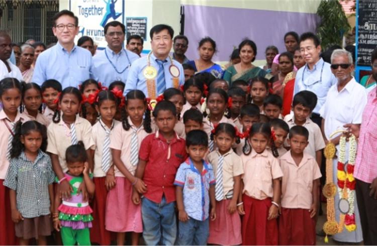 Hyundai inaugurates renovated facilities at second dream village project in Vallakottai