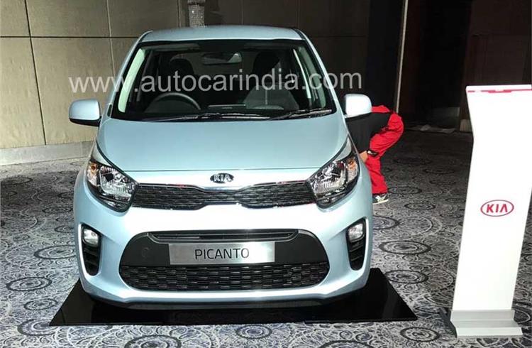 The Picanto shares its platform with the i10 sold in international markets but is smaller than the Hyundai Grand i10 sold in India.