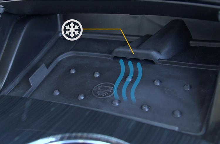 Engineers added a cold air vent to certain Chevrolets (MY 2016) to help keep smartphones wirelessly charging in the car from overheating.