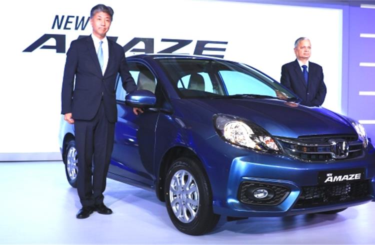 Honda launches face-lifted Amaze; to make dual airbags standard by April 2017