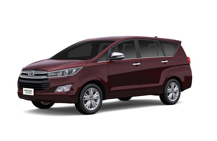 The Innova Crysta, which has also been launched in petrol guise, is a leading contributor to Toyota sales.