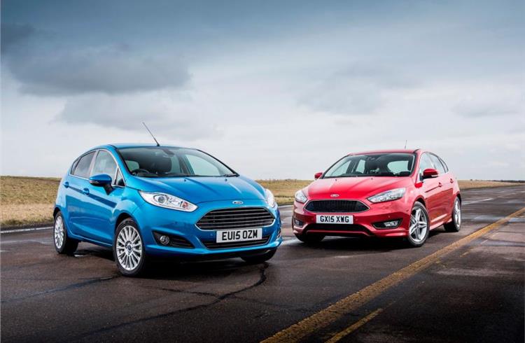 Ford's Fiesta and Focus took the top two spots in UK new car sales in April.