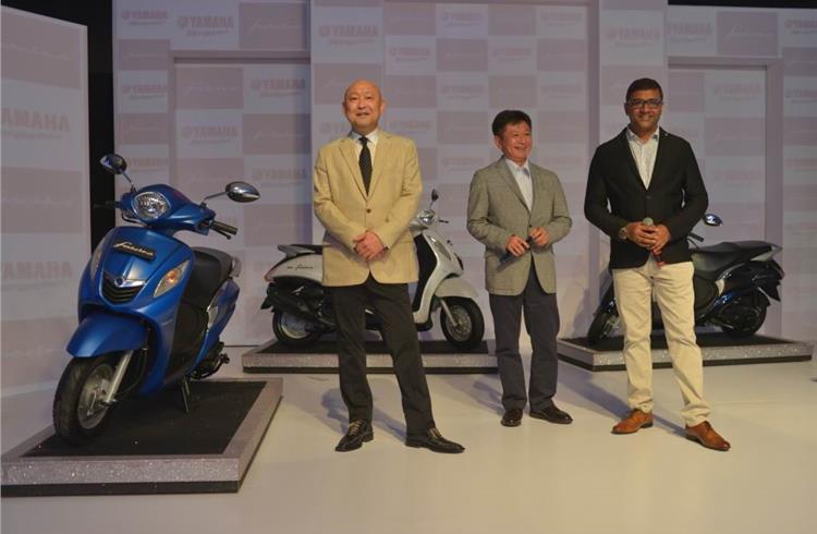 L-R: Masaki Asano, MD, Yamaha Motor India Sales; Yasuo Ishihara, president, Yamaha Motor India Sales; Roy Kurian, VP (Sales & Marketing), Yamaha Motor India Sales.