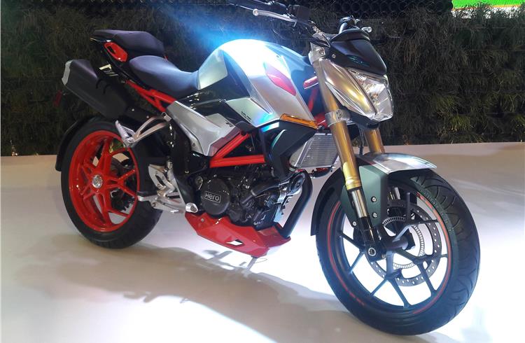 The XF3R, showcased at Auto Expo 2016, was a design concept based on a 250cc-300cc naked street motorcycle.