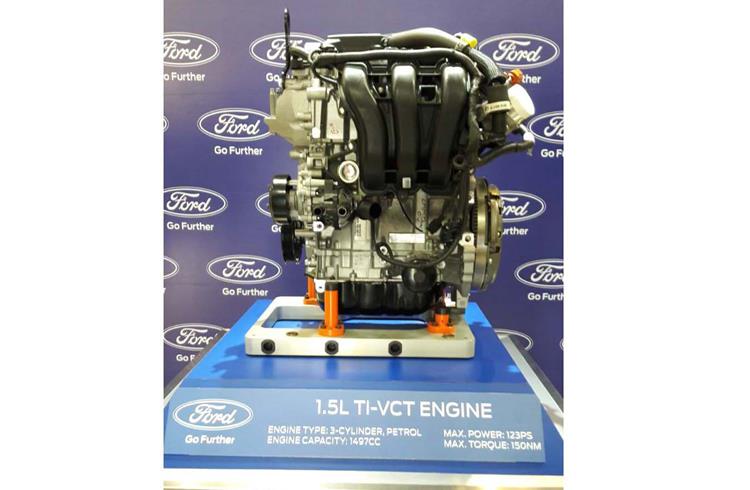  El nuevo motor de crecimiento de Ford fabricado en la India.  -litros de gasolina Ti-VCT