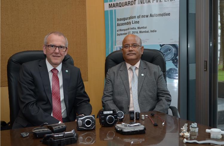 L-R: Ernst Kellermann, COO, Marquardt Group, and Ran Bahadur Singh, managing director, Marquardt India.