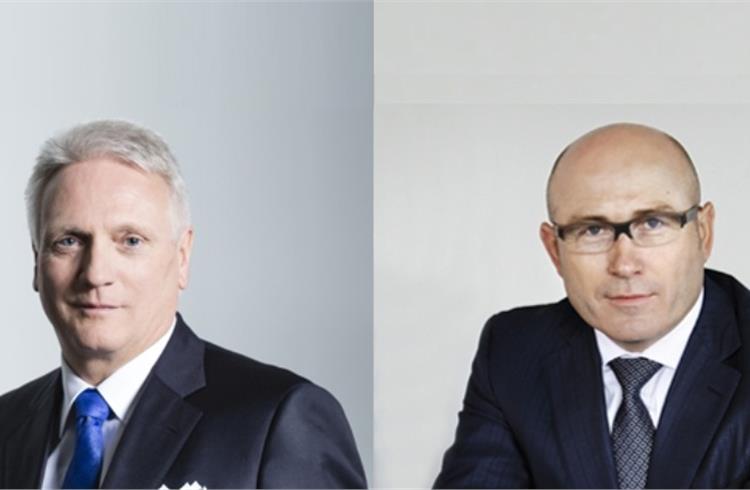Bernhard Maier (R) will be Škoda's new CEO, while Prof. Dr. Winfried Vahland (L) will take over all responsibility for Volkswagen Group’s newly formed North American Region (NAR).