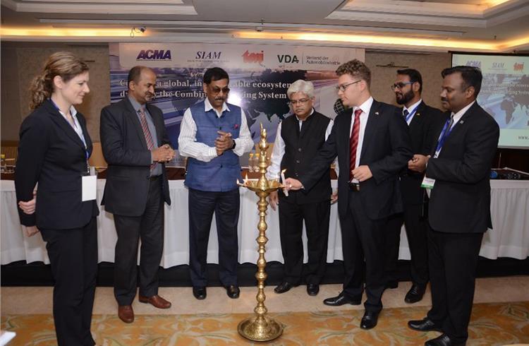 Ceremonial lamp lighting to open the 1st CharIN India Conference