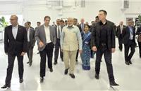 Prime Minister Narendra Modi during the tour submit with Tesla Motors CEO, Elon Musk, in San Jose.