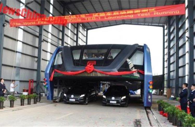 China starts testing of Transit Elevated Bus