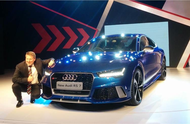 Joe King, head, Audi India, at the launch of the facelifted RS7 Sportback in Mumbai today.