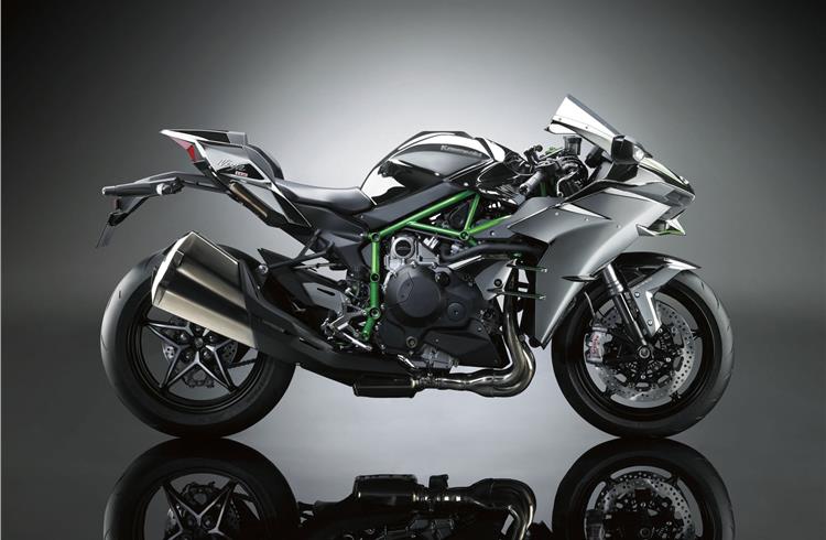 Tech-laden Kawasaki Ninja H2 is a supercharged street legal bike that delivers over 197bhp. Priced at Rs 29 lakh.