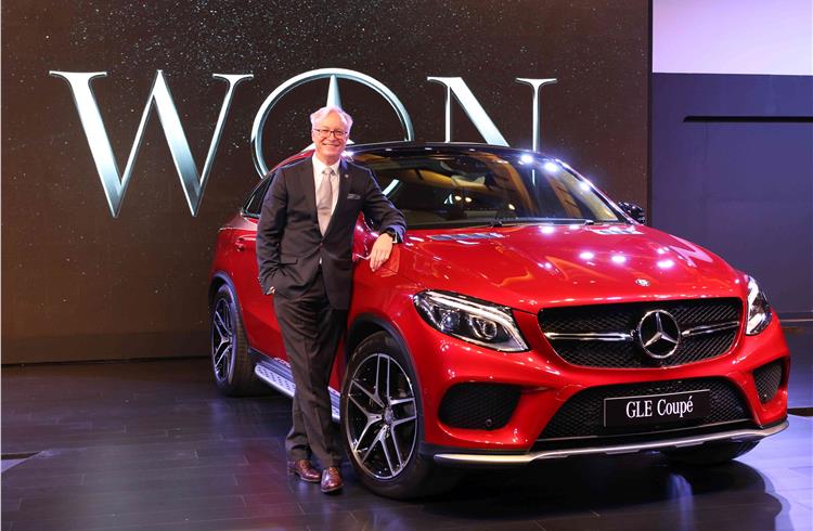 Roland Folger, MD and CEO, Mercedes-Benz India, with the GLE 450 AMG Coupé.