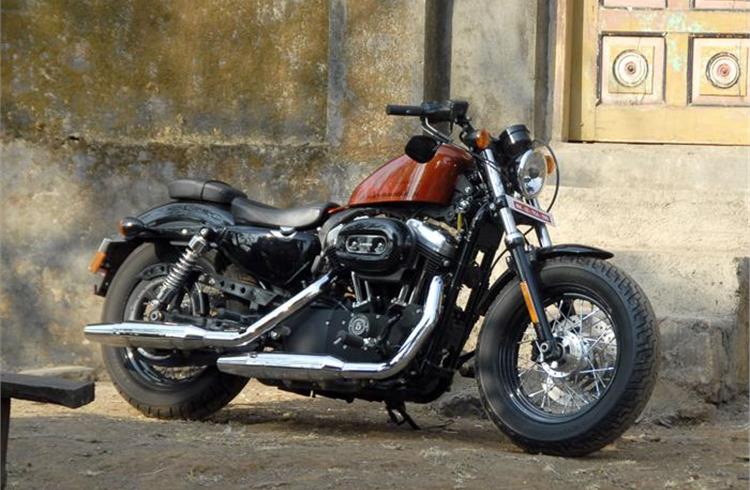 1202cc Forty-Eight, the third model from Harley-Davidson's Sportster family in India, sells for Rs 882,000 (ex-showroom Delhi)