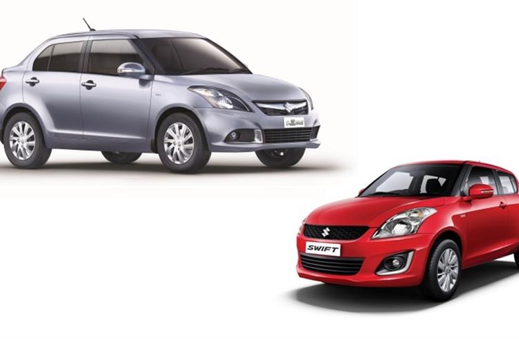 Maruti Suzuki offers dual airbags and ABS options across all variants of Swift and Dzire