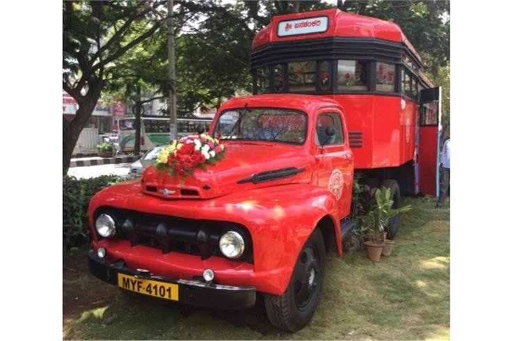 KSRTC restores vintage Bedford bus and puts it on show