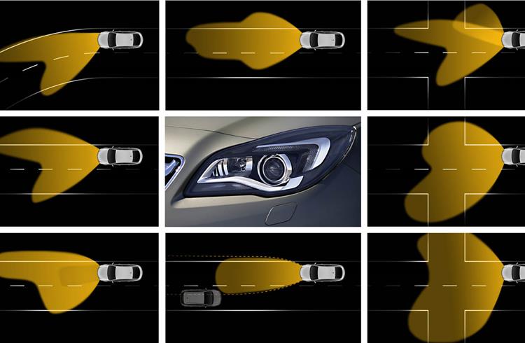 The AFL+ system ensures variable light distribution according to driving situation, road and weather conditions.