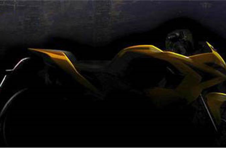Bajaj Auto's teaser image of the upcoming Pulsar RS200.