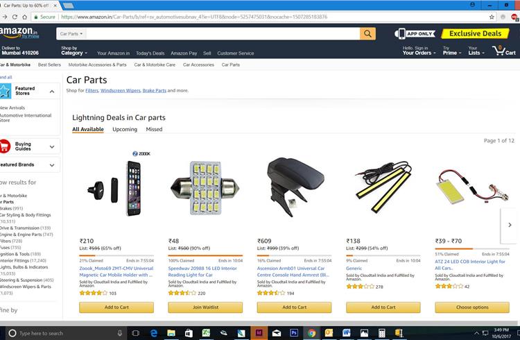 Amazon makes it easier to click and buy parts and accessories