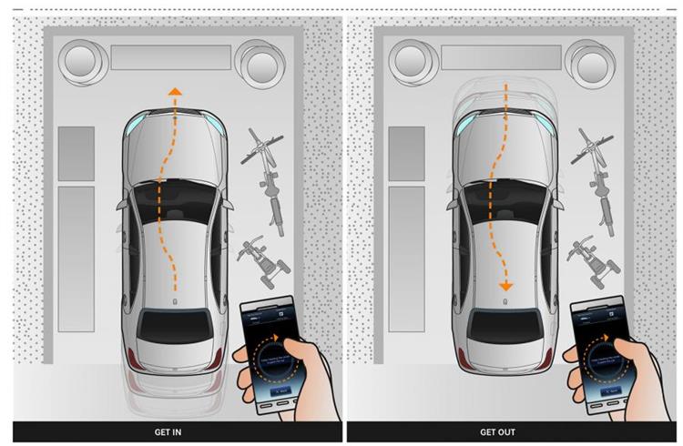 Remote parking via a smartphone app will become a reality when the E-Class is launched