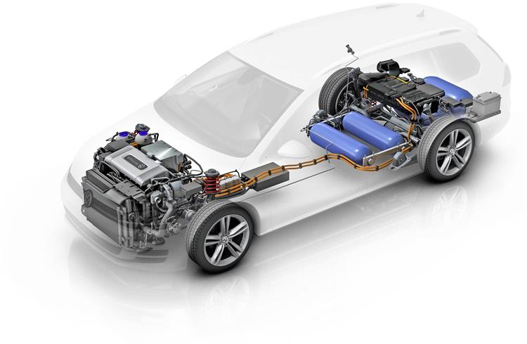 Other than petrol, diesel, natural gas, petrol-electric hybrid and pure electric versions, Hymotion is sixth propulsion system for Europe’s top selling model, the Golf.