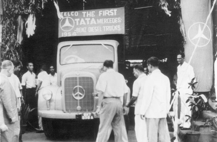 The first Tata Mercedes-Benz diesel truck rolled out in 1954.