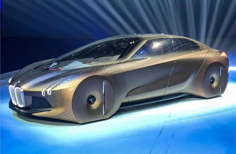 The BMW Next 100 concept car shows the firm's vision of future mobility.