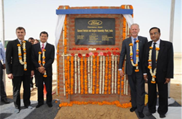 Ford India lays foundation stone for integrated manufacturing plant at Sanand