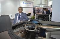Vidyadhar Limaye, director, Faurecia Interior Systems India with the flagship demonstrator 'Intuition';