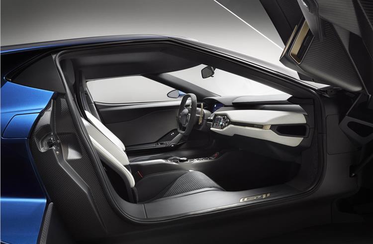 The Ford GT interior was one of the first developed under Ford's new design philosophy.