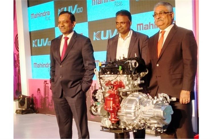 Mahindra's unveiling of the mFalcon petrol engine in December last year.
