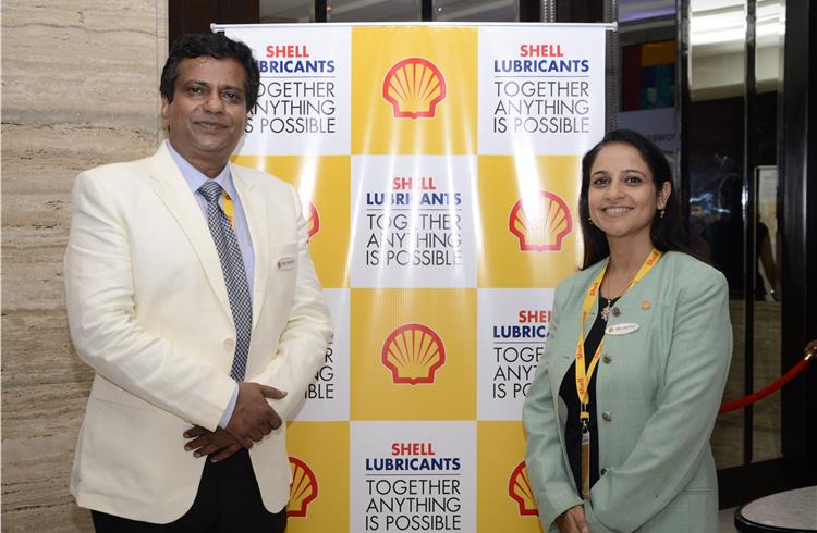 Akhileshwar Jha, CTO, lubricants, Shell India along with Mansi Tripathy, country head.