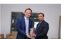 Sujay V, dealer principal, Volkswagen Mysore Road along with Steffen Knapp, director, Volkswagen passenger cars India.